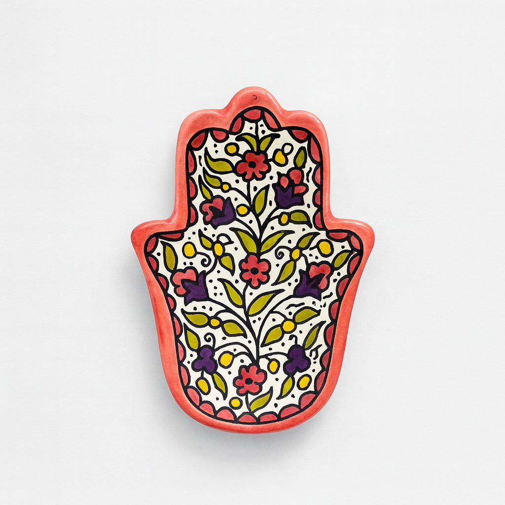 Fatima Hand Decorative Plate - Pink Blush