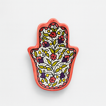 Fatima Hand Decorative Plate - Pink Blush