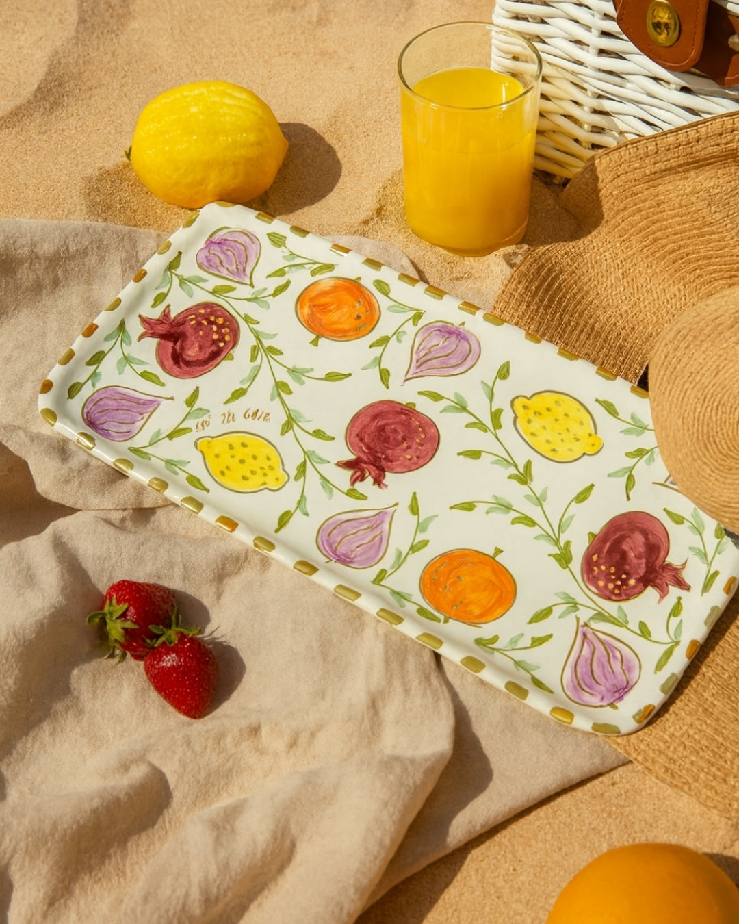 Large Tutti-Frutti Serving Plate (34 cm) - Multi-Color