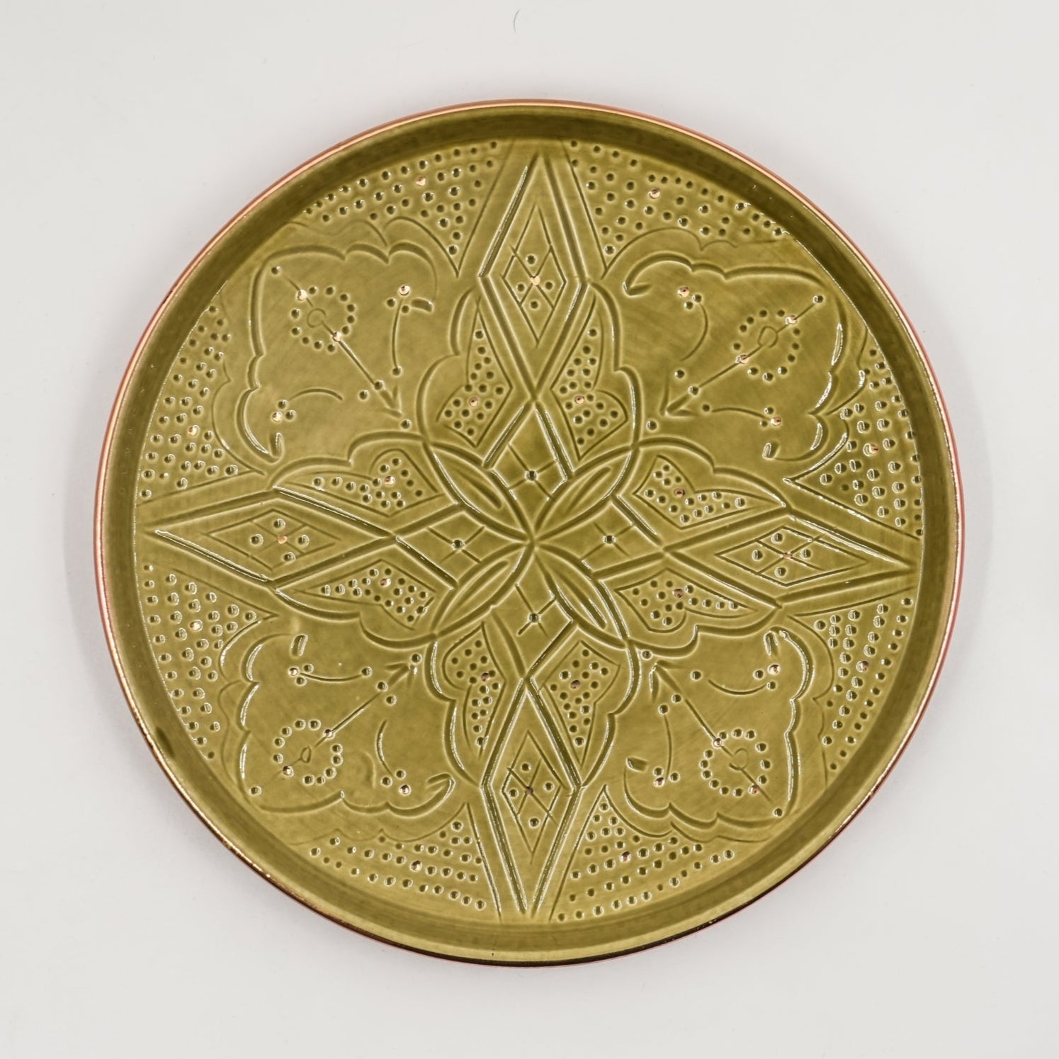 Beldi Round Serving Tray - Gold
