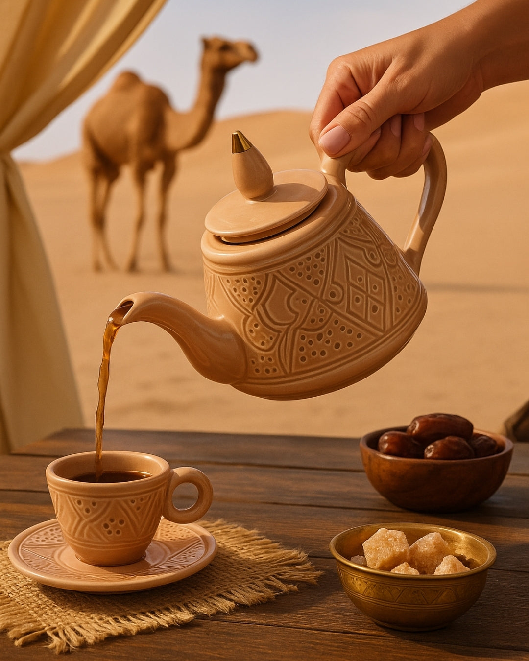 Beldi Teapot - Sahara Beige