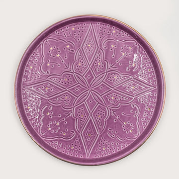 Beldi Round Serving Plate (28 cm) - Purple Lilac