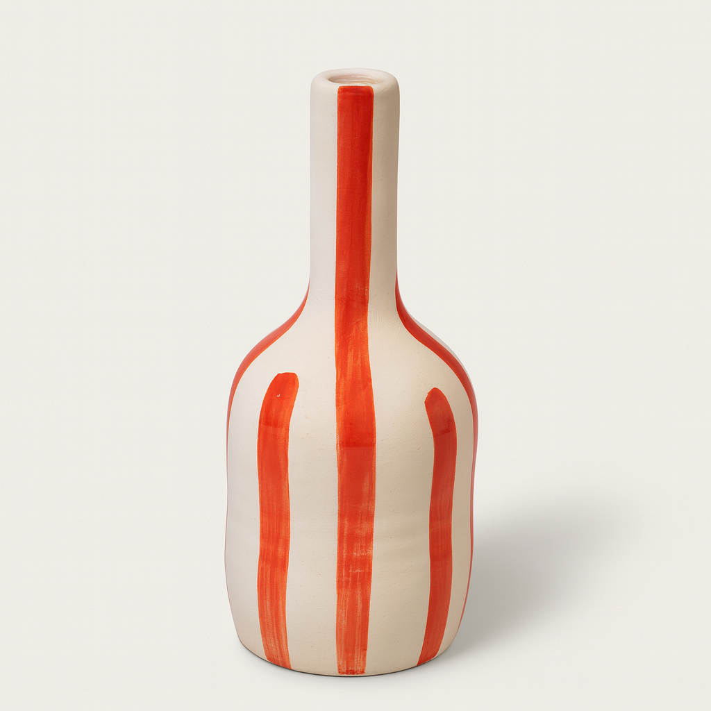 Striped Vase - Red