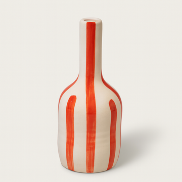 Striped Vase - Red