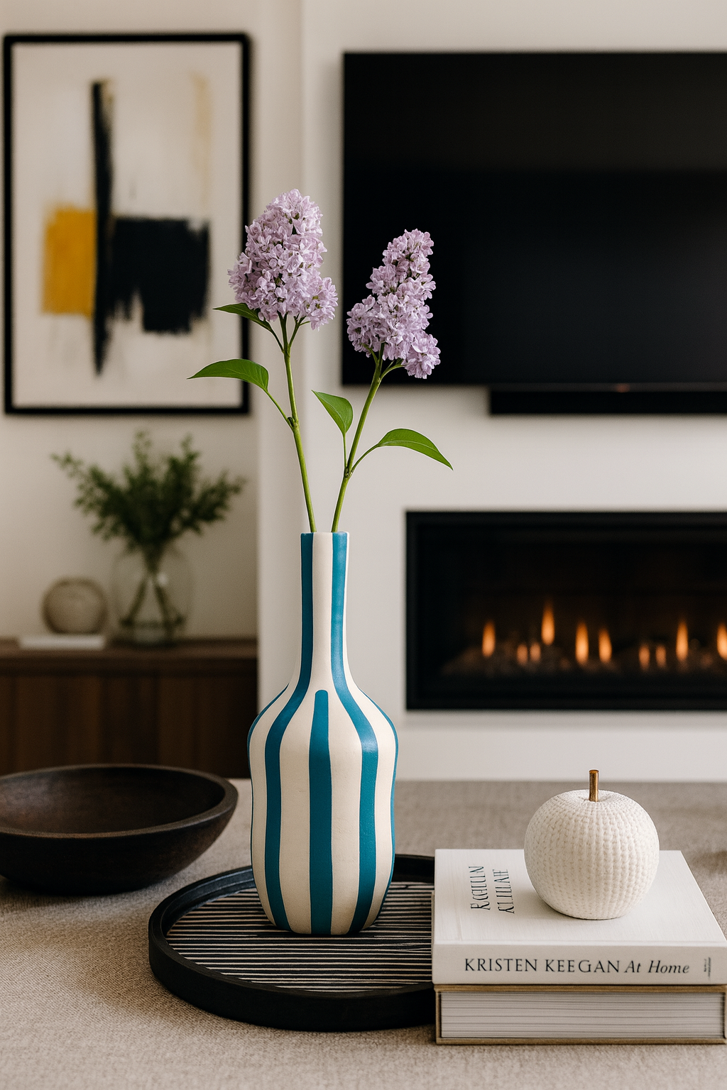 Striped Vase - Blue