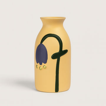 Handmade Floral Vase - Yellow