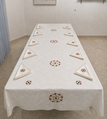 Zellige Table Cover & 10 Napkins (250 x 140 cm)