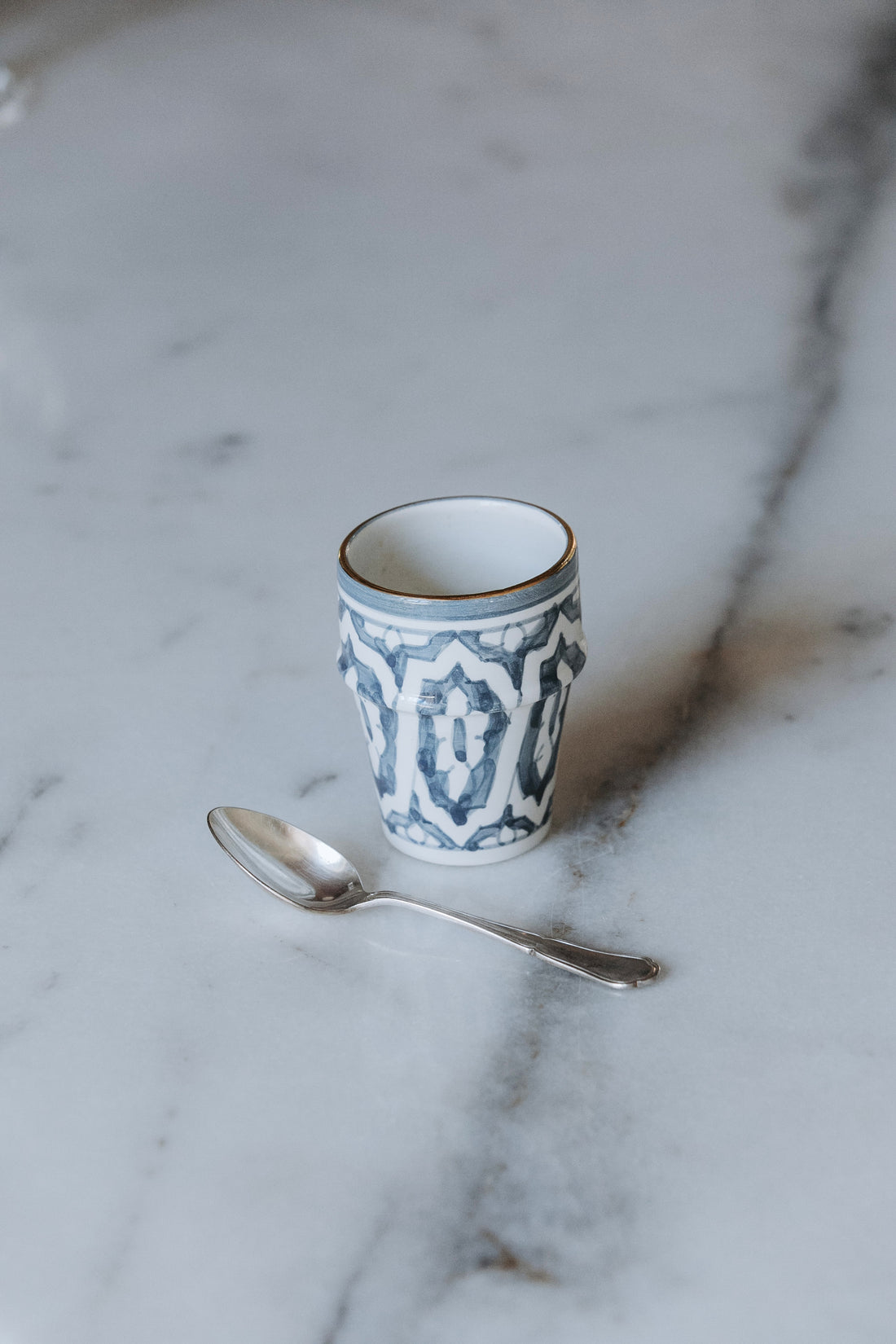 Medium Fassia Cups (200 ml) (Set of 2) - Stone Blue