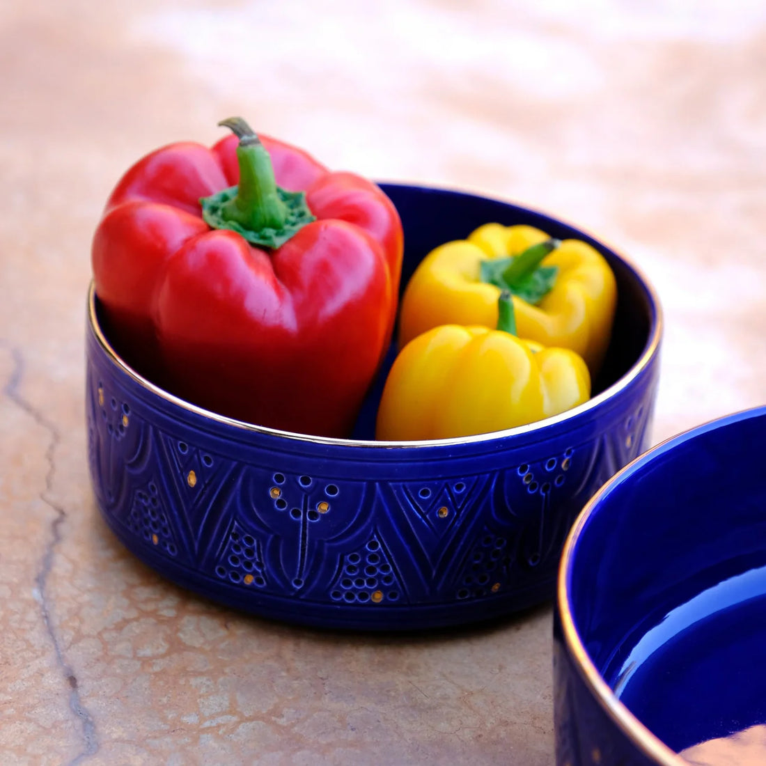 Beldi Flat Serving Bowl (18 cm) - Royal Blue